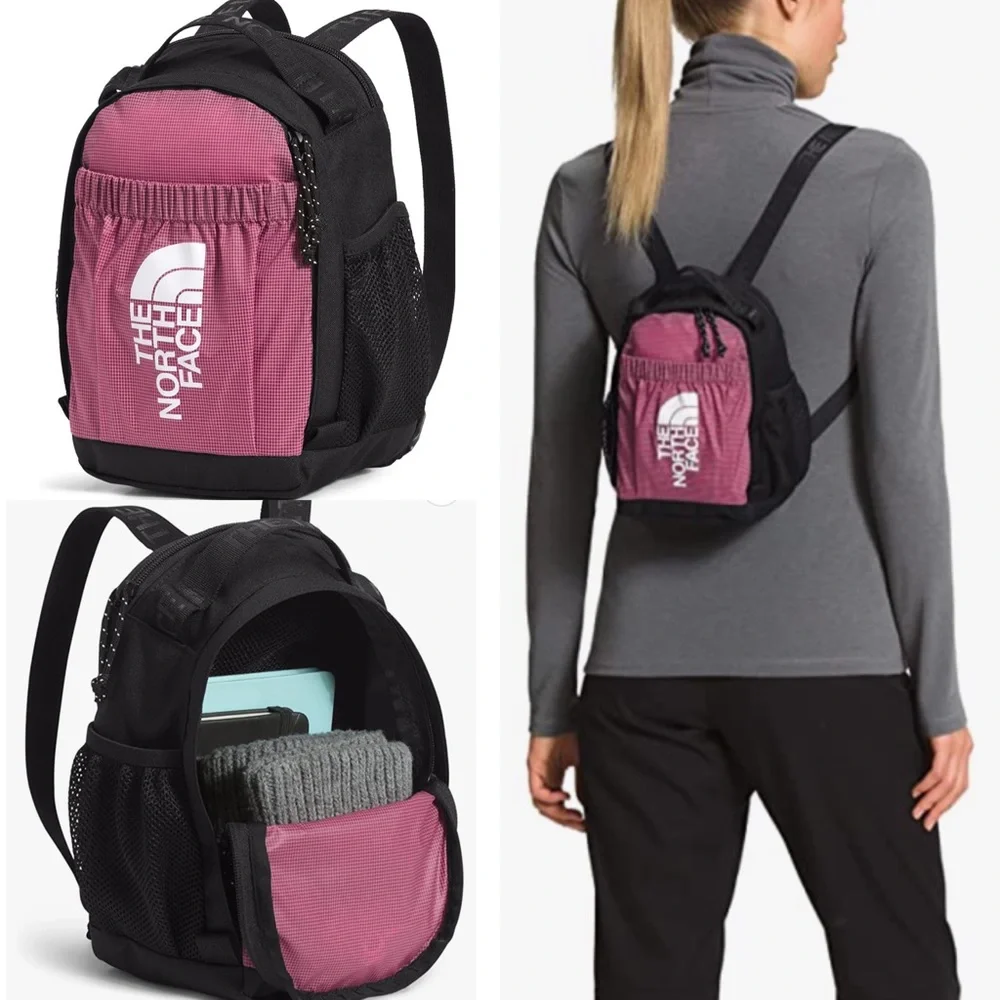 The North Face Bozer Mini Backpack - Red Violet/TNF Black (pink and black) - Picture 1 of 11